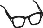 thick black glasses - logo